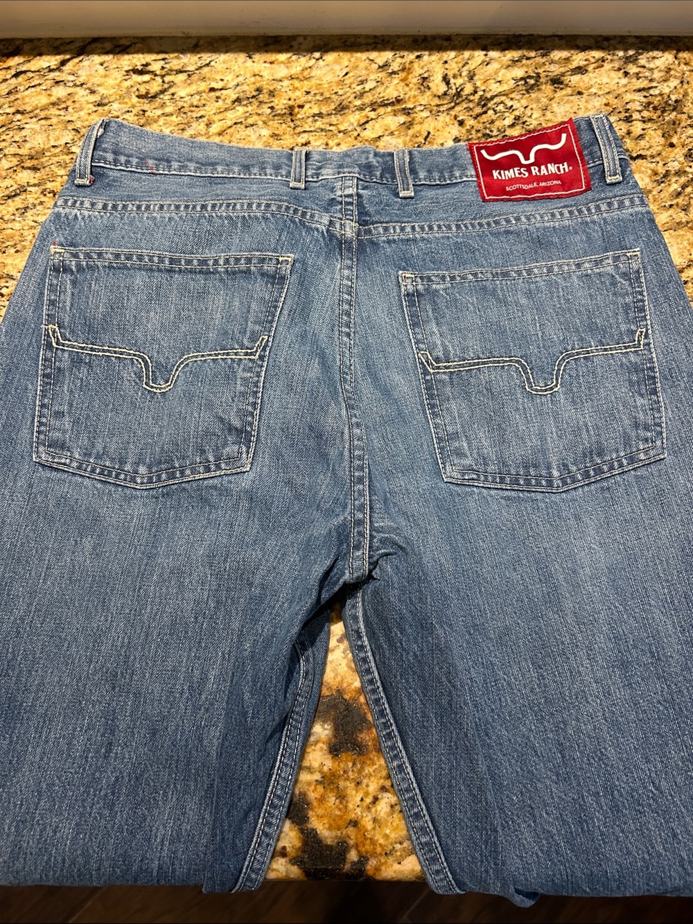 Kimes James Ranch Men's Light Blue Straight Jeans